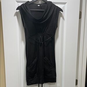 Guess Black Cowl Neck Mini Dress